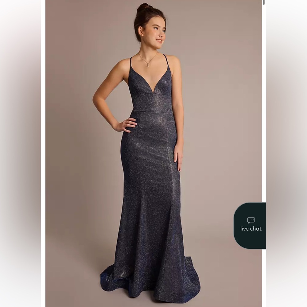 Sparkling Midnight Blue Prom Formal Event Wedding Guest STUNNING  Dress, NWT!